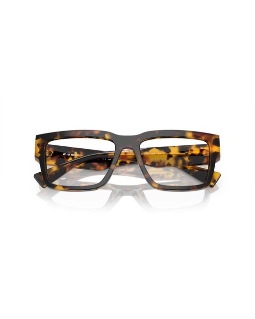 Miu Miu Black Mu 02Xv Vau1O1 Optical Frames Acetate Transparent Squared Normal