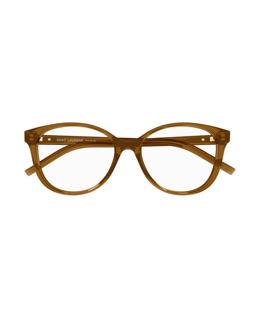 Saint Laurent Black Sl M112 006 Optical Frames Acetate Transparent Round
