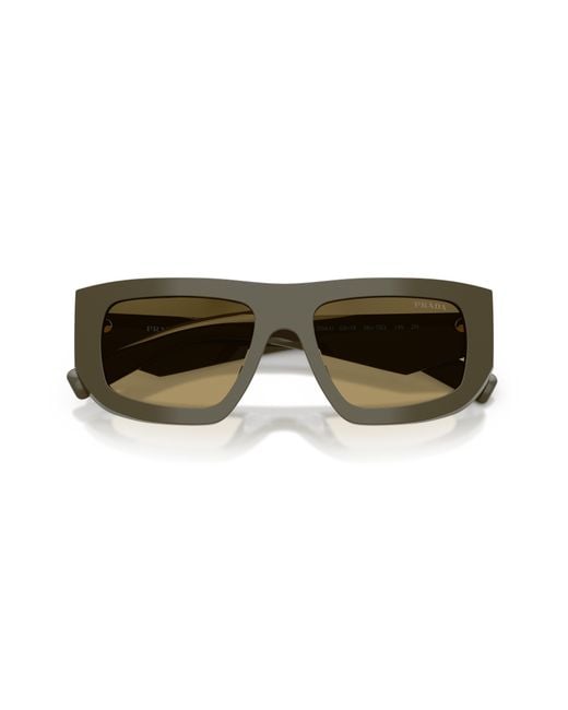 Prada Black Pr D04Su 26J70G Sunglasses Acetate Geometric Normal
