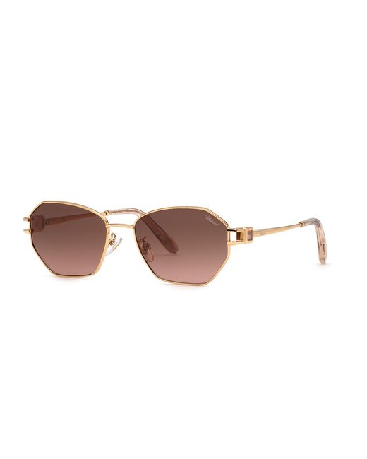 Chopard Black Schm50S 8Fck Sunglasses Metal Geometric Anti-Glare Nuanced