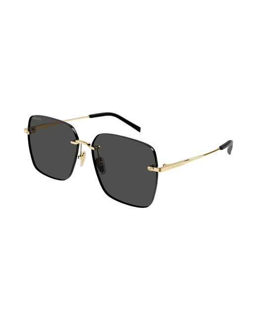 Gucci Black Gg1955Sa 001 Sunglasses Metal Squared