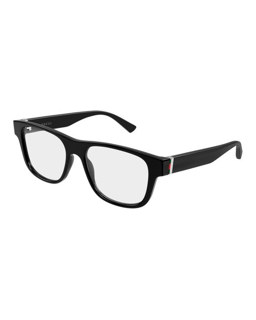 Gucci Black Gg2086O 005 Optical Frames Injected Transparent Squared for men