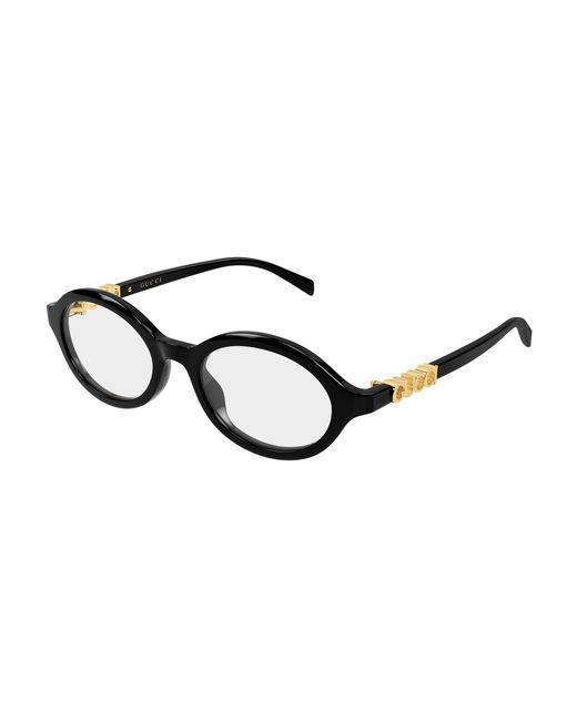 Gucci Black Gg2153O 001 Optical Frames Acetate Transparent Round