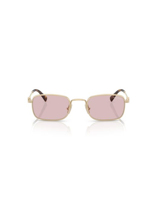Miu Miu Black Mu A53S Zvn4I0 Sunglasses Metal Squared Normal