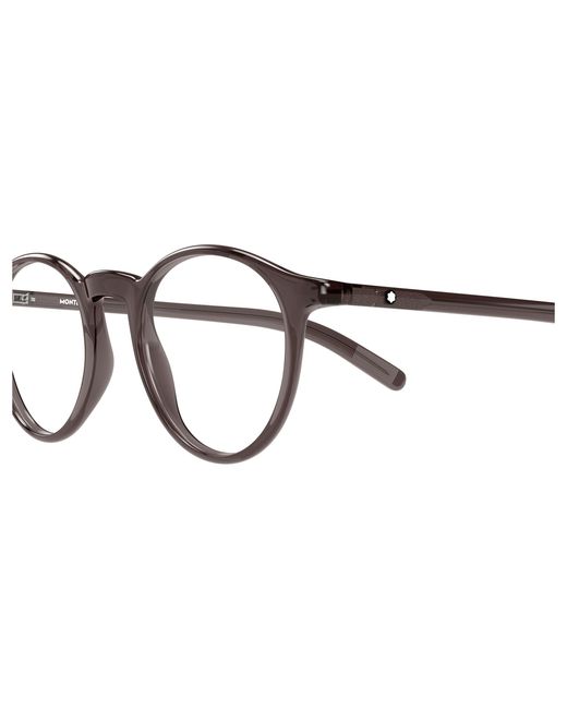 Montblanc Black Mb0329O 006 Optical Frames Acetate Transparent Round for men