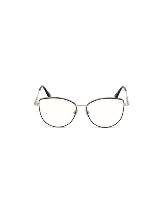 Tom Ford Black Ft5667-B 005 Optical Frames Metal Cat Eye Normal Anti Light