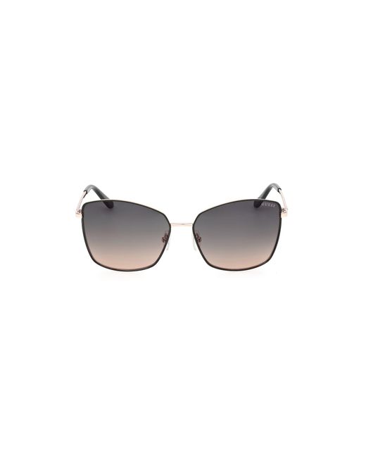 Guess Black Gu00149 97P Sunglasses Metal Squared Normal