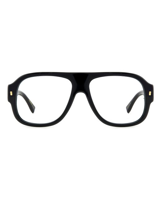 DSquared² Black D2 0125 807 Optical Frames Acetate Squared for men