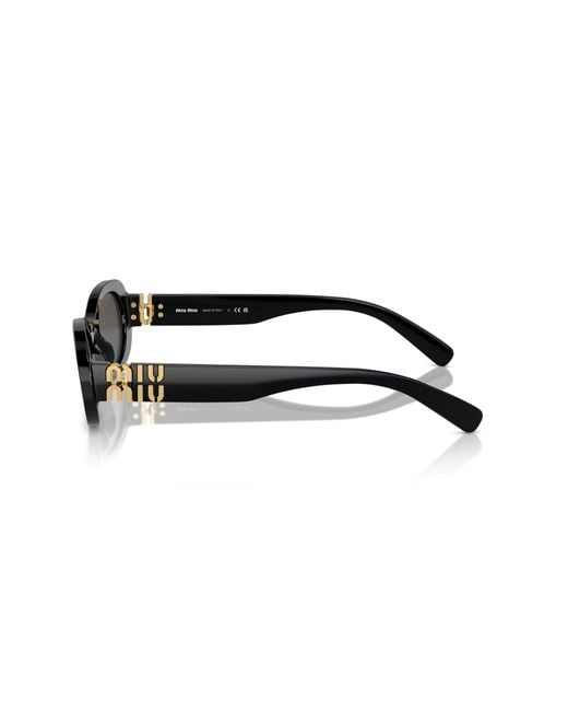 Miu Miu Black Mu 06Zs 1Ab5S0 Sunglasses Acetate Round Normal