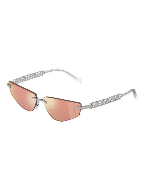 Dolce & Gabbana Black Dg2301 05/6Q Sunglasses Metal Squared Normal Mirror