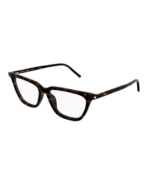 Saint Laurent Black Sl 889 Sulpice Thin Opt 002 Optical Frames Acetate Transparent Cat Eye