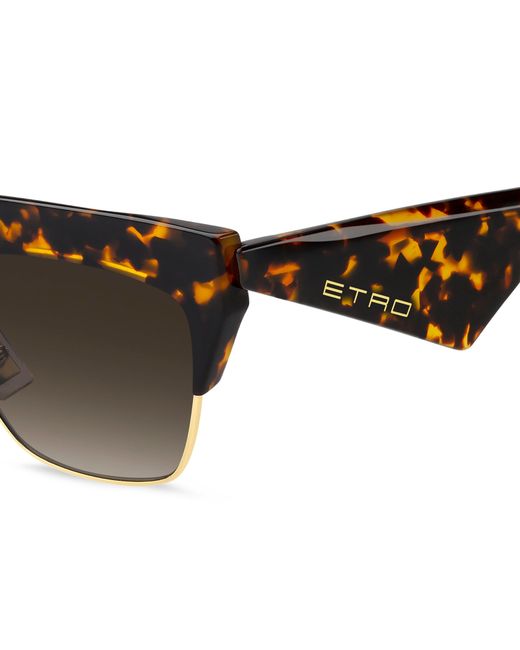 Etro Black Club 086/Ha Sunglasses Metal Squared Normal Shaded