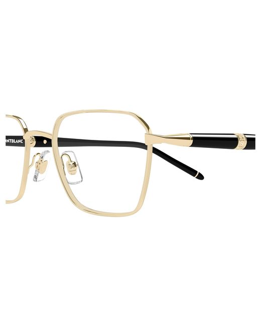 Montblanc Black Mb0485O 003 Optical Frames Metal Transparent Squared for men