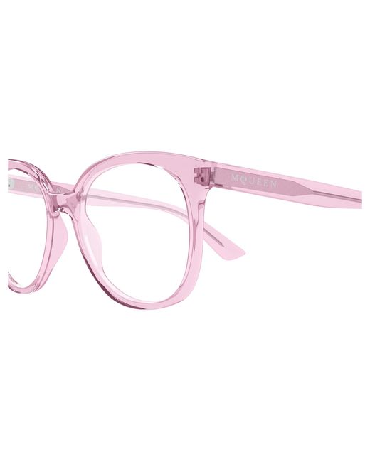 McQueen Black Am0540O 005 Optical Frames Acetate Transparent Cat Eye