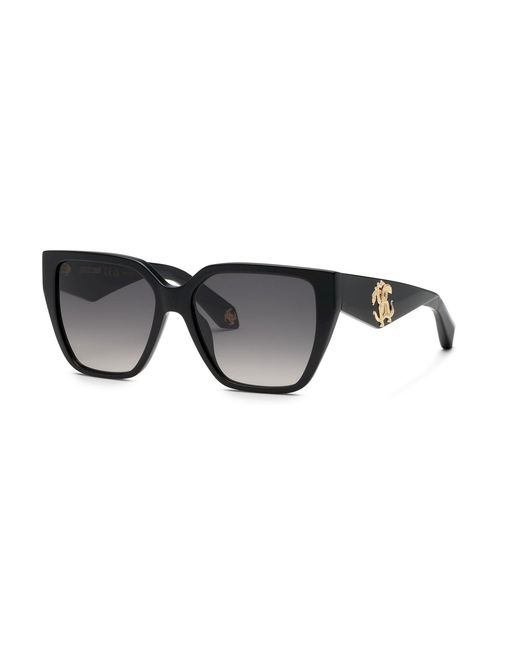 Roberto Cavalli Black Src137 700 Sunglasses Acetate Smoke Squared Normal Nuanced