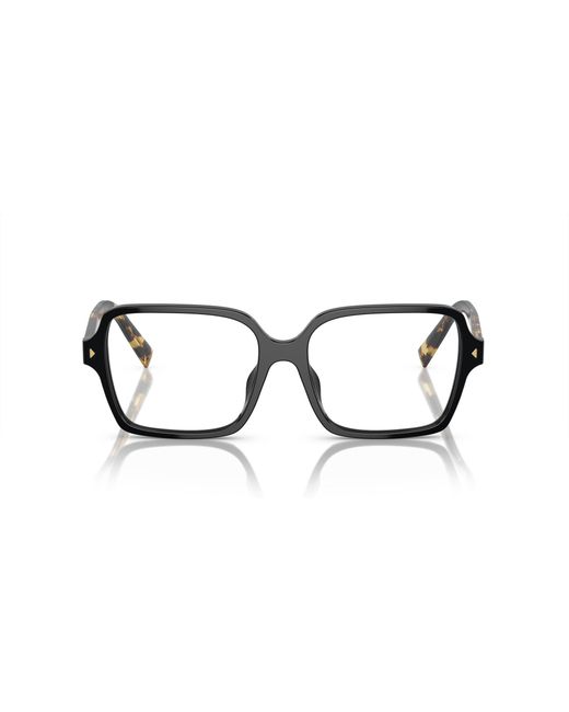 Prada Black Pr A02V 3891O1 Optical Frames Acetate Transparent Pillow Normal