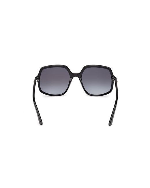 Guess Black Gu00257 01B Sunglasses Injected Smoke Squared Normal