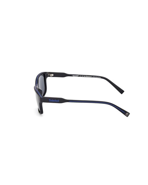 Timberland Black Tb00051 02D Sunglasses Injected Smoke Squared Polarized for men