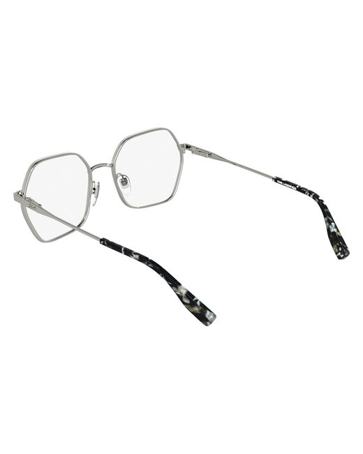 Karl Lagerfeld Black Kl363 040 Optical Frames Metal Squared Normal