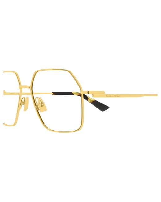 Bottega Veneta Black Bv1332O 002 Optical Frames Metal Transparent Squared