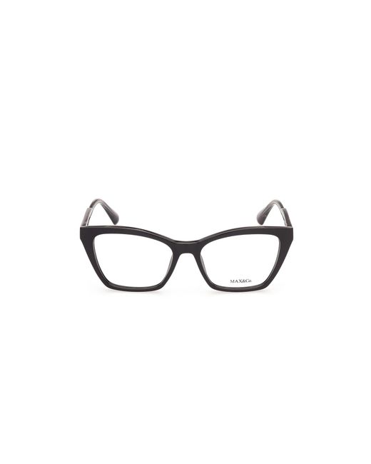 MAX&Co. Black Mo5001 001 Optical Frames Acetate Cat Eye Normal