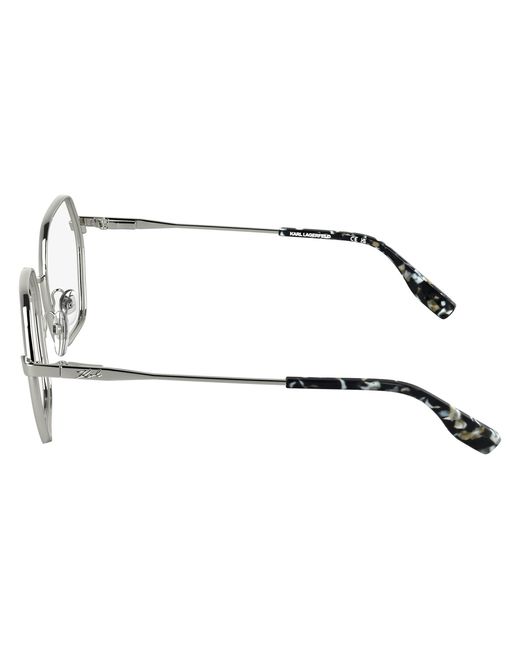Karl Lagerfeld Black Kl363 040 Optical Frames Metal Squared Normal
