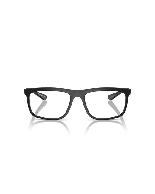 Emporio Armani Black Ea3246 5001 Optical Frames Injected Squared Normal for men