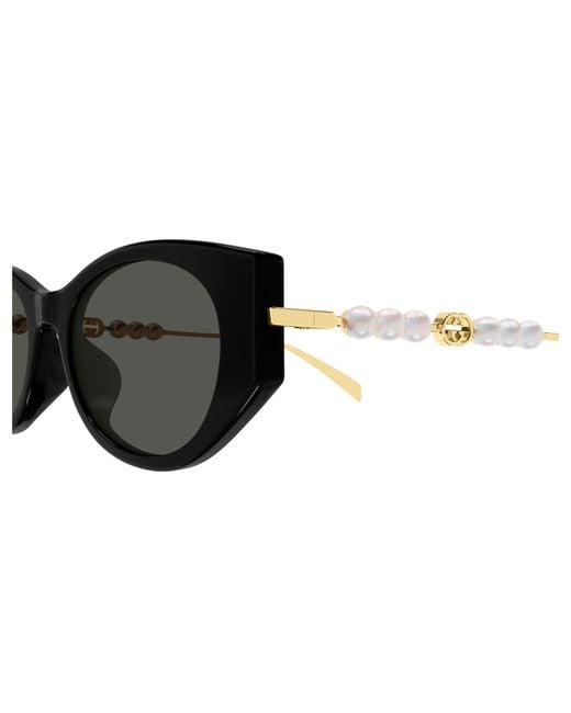 Gucci Black Gg1970Sa 001 Sunglasses Acetate Cat Eye