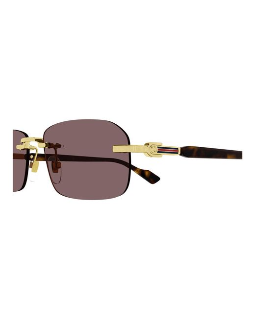 Gucci Black Gg1221S 002 Sunglasses Metal Squared Normal for men