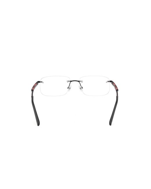 Timberland Black Tb50075 002 Optical Frames Metal Squared Normal for men