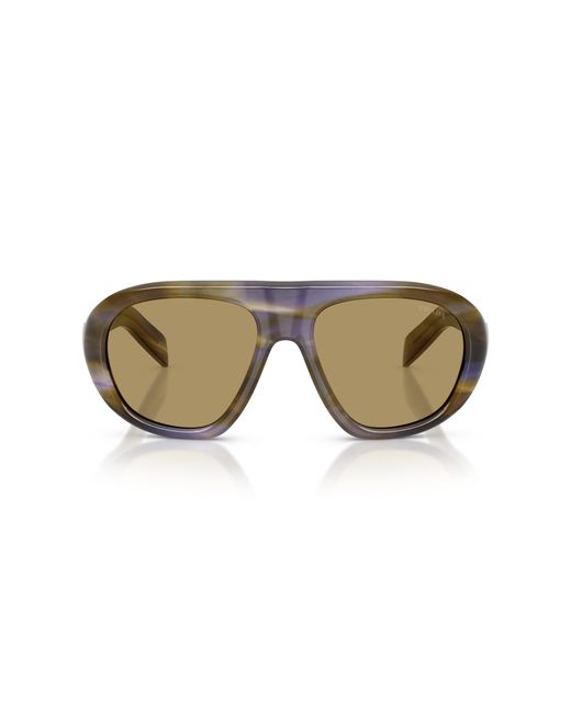 Prada Black Pr C05S 23G70G Sunglasses Acetate Geometric Normal