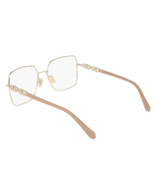 Ferragamo Black Sf2241 744 Optical Frames Metal Squared Normal