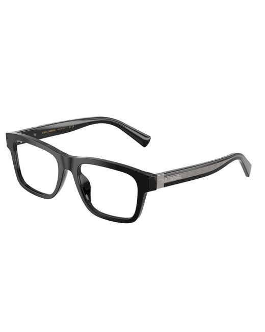 Dolce & Gabbana Black Dg3446 501 Optical Frames Acetate Transparent Squared Normal for men