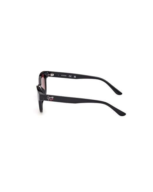 Guess Black Gu00128 01F Sunglasses Injected Cat Eye Normal