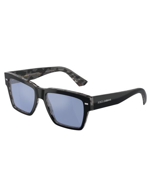 Dolce & Gabbana Black Dg4431 34031U Sunglasses Acetate Light Squared Mirrored Mirror for men