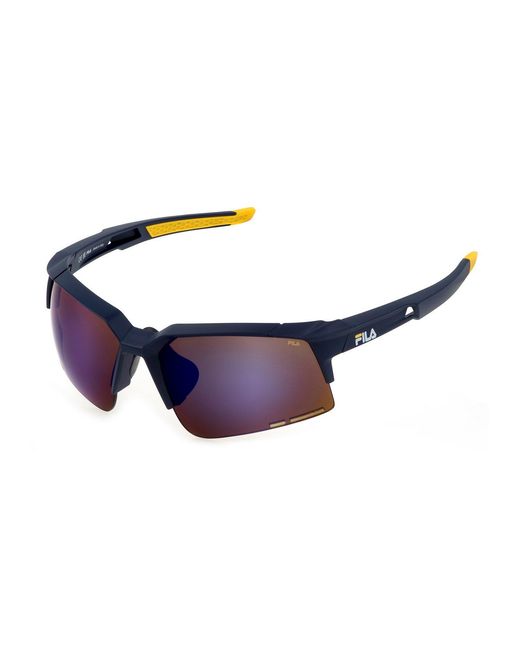 Fila Black Sfi515 U43B Sunglasses Injected Squared Water -Repellent Mirror