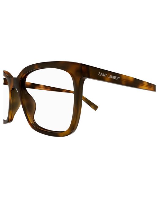 Saint Laurent Black Sl 672 003 Optical Frames Acetate Transparent Squared for men