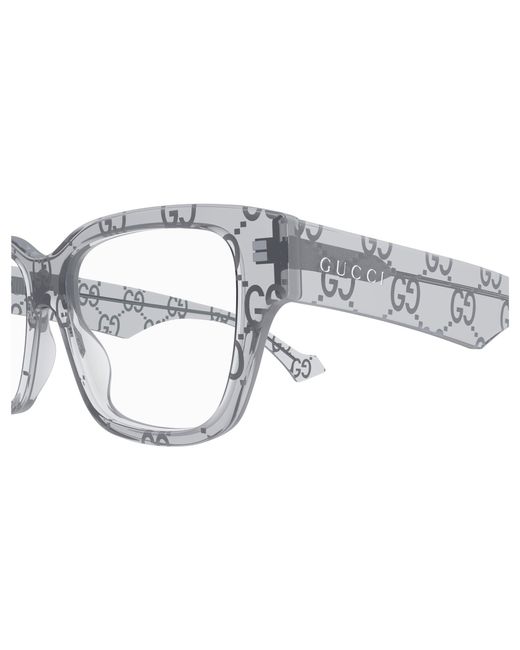 Gucci Black Gg1428O 011 Optical Frames Acetate Transparent Squared for men