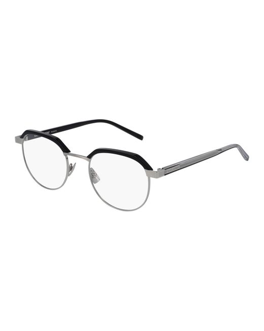 Saint Laurent Black Sl 124 001 Optical Frames Metal Round