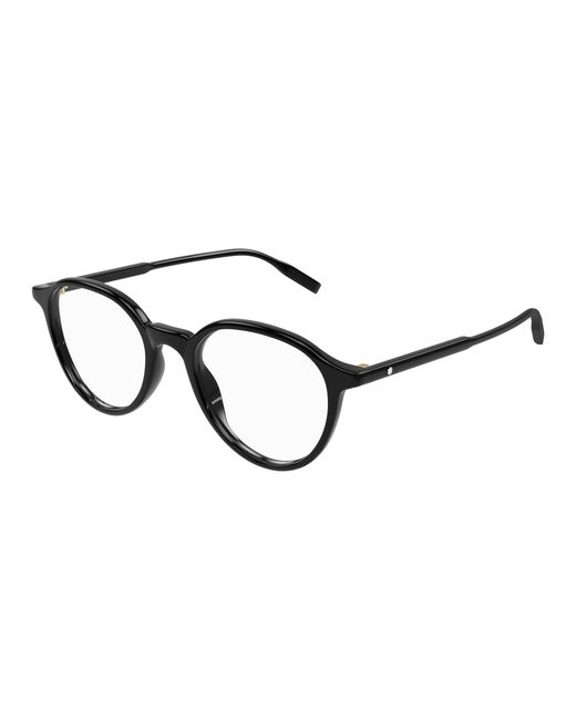 Montblanc Black Mb0291O 001 Optical Frames Acetate Round for men
