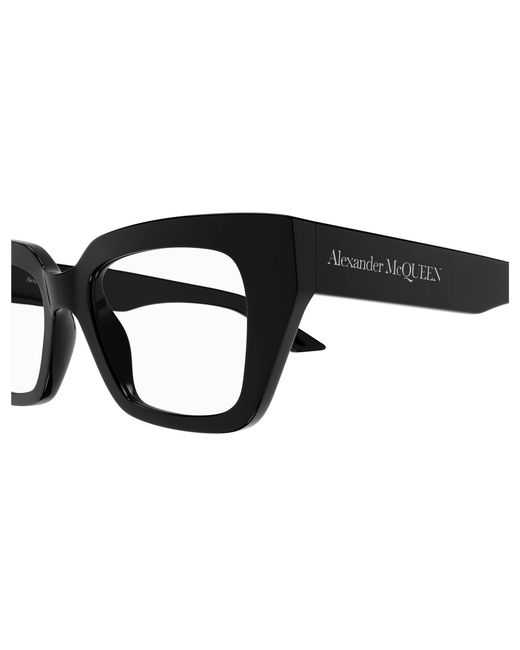 McQueen Black Am0453O 001 Optical Frames Acetate Transparent Cat Eye