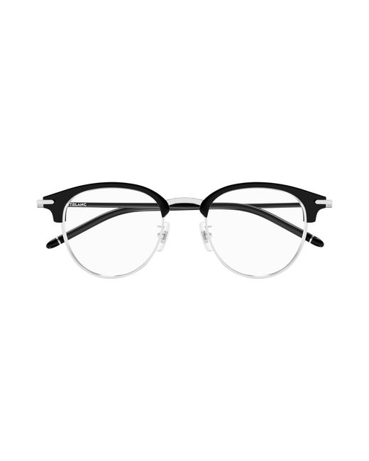 Montblanc Black Mb0408O 001 Optical Frames Metal Transparent Squared for men