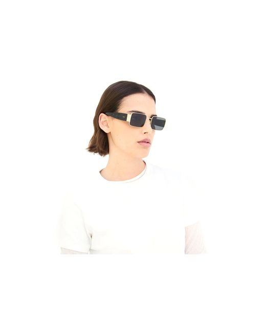 Retrosuperfuture Black Tas Z Sunglasses Metal Squared Normal