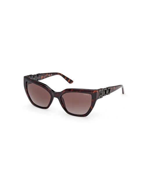 Guess Black Gu00264 52F Sunglasses Injected Cat Eye Normal