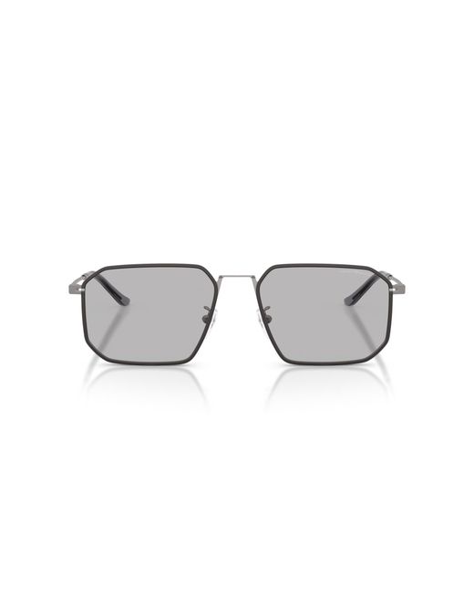 Emporio Armani Black Ea2165D 300387 Sunglasses Metal Geometric Normal for men