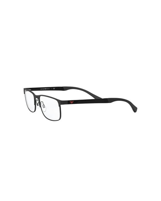 Emporio Armani Black Ea1112 3175 Optical Frames Metal Squared for men