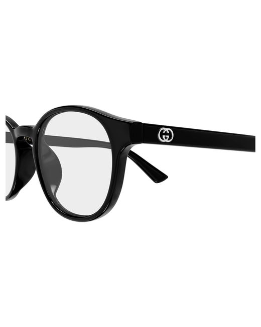 Gucci Black Gg2137Ok 001 Optical Frames Acetate Transparent Round for men