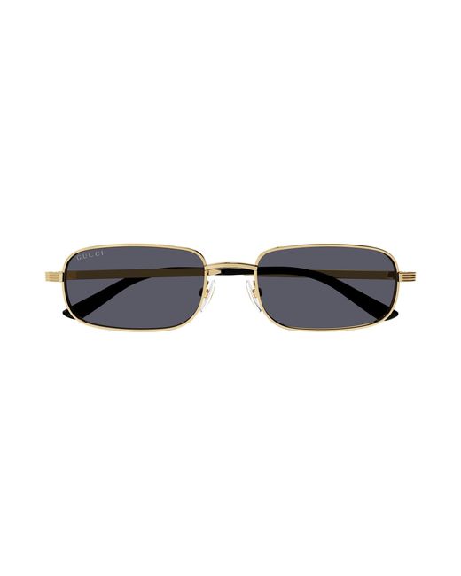 Gucci Black Gg1457S 001 Sunglasses Metal Squared Normal for men
