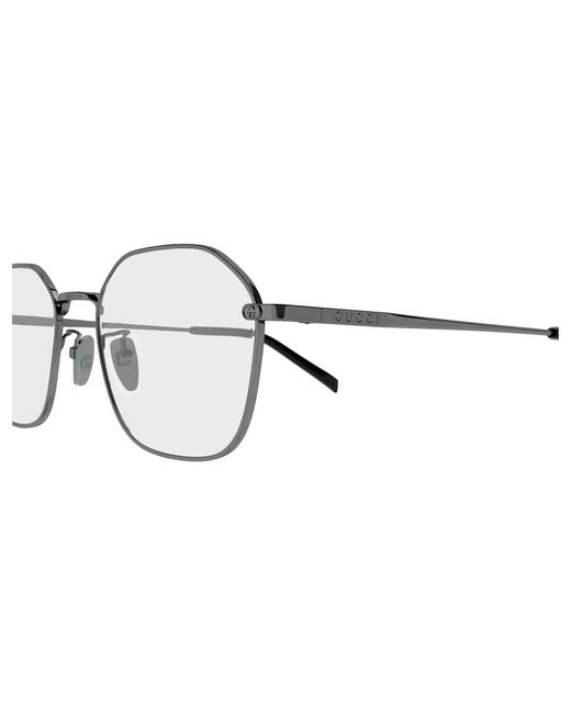 Gucci Black Gg1956Ok 003 Optical Frames Metal Transparent Squared
