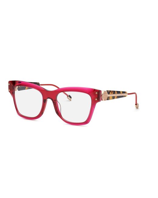 Philipp Plein Black Vpp125S Plein Queen 0Agn Optical Frames Acetate Squared